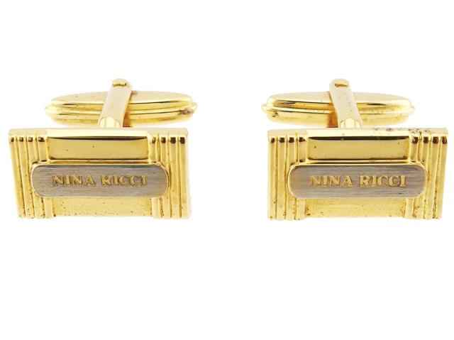 【30％OFF★週末タイムSALE】ニナリッチ NINA RICCI カフス ゴールド×シルバー レディース 中古_1