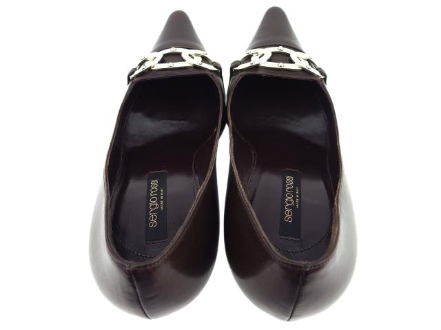 セルジオロッシ Sergio Rossi パンプス ブラウン×シルバー レディース 中古_2