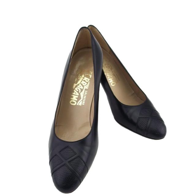 【X'masセール★30%OFF】サルヴァトーレフェラガモ Salvatore Ferragamo パンプス NERO レディース 中古