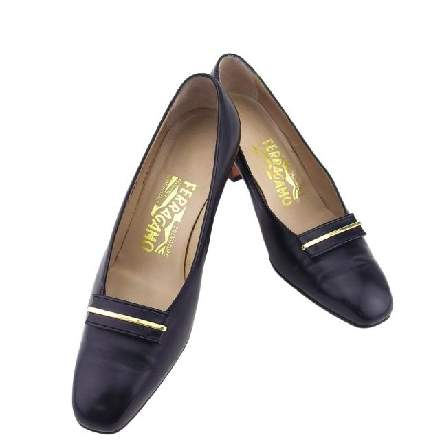 【BIGお買い物ラリー★30%OFFセール中】サルヴァトーレフェラガモ Salvatore Ferragamo パンプス NERO レディース 中古