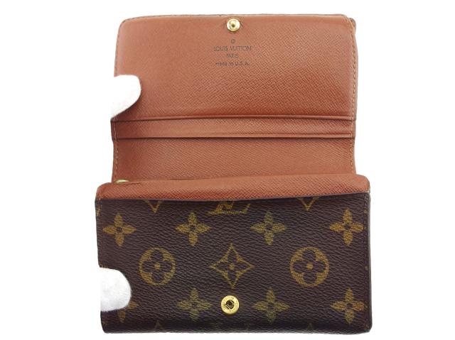 【30％OFF★週末タイムセール】ルイ・ヴィトン LOUIS VUITTON 長財布モノグラム ポルトモネビエトレゾール ブラウン ベージュ レディース 中古_4