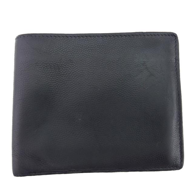 【BIGお買い物ラリー★30%OFFセール中】サンローラン SAINT LAURENT 二つ折り財布 ブラック レディース 中古