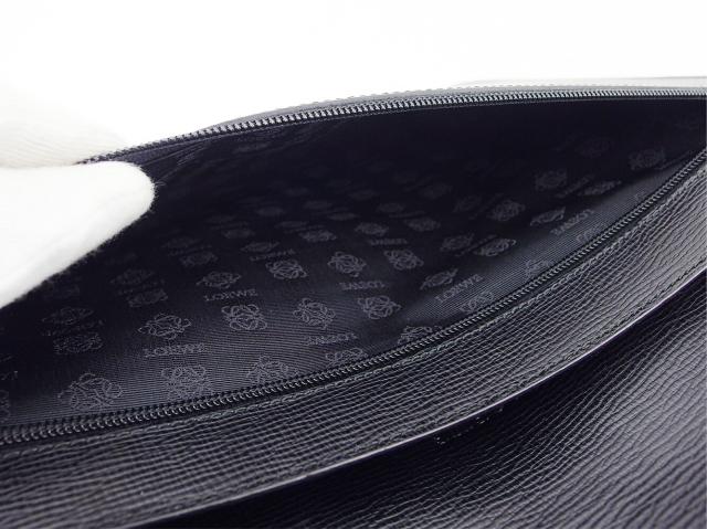 【30％OFF★週末タイムSALE】ロエベ LOEWE ビジネスバッグアナグラム ブラック レディース 中古_6