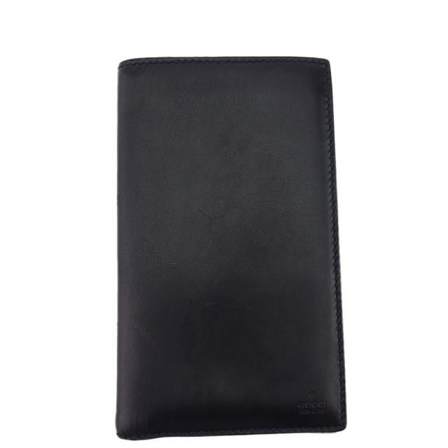 【BIGお買い物ラリー★30%OFFセール中】グッチ GUCCI 札入れロゴ ブラック レディース 中古