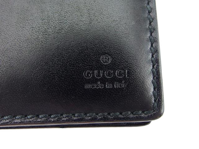 【GWタイムセール】グッチ GUCCI 札入れロゴ ブラック レディース 中古_8