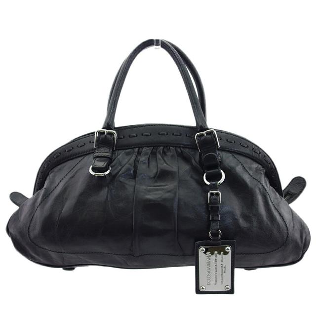 【X'masセール★30%OFF】ドルチェアンドガッバーナ DOLCE&GABBANA ハンドバッグギャザー MISS ROMANTIQUE ドルガバ ブラック レディース 中古