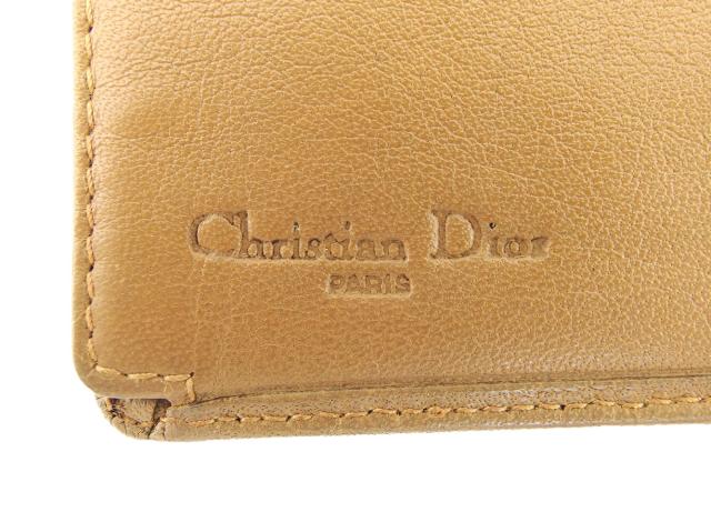 【GWタイムセール】ディオール Dior 札入れハニカム柄 オールドセリーヌ ブラック ブラウン レディース 中古_7