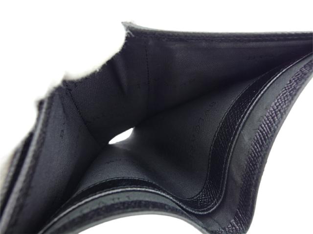 ブルガリ BVLGARI 二つ折り財布クラシコ ロゴボタン ブラック