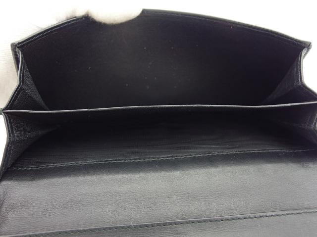 グッチ GUCCI 長財布GGキャンバス ロゴプレート ブラック レディース 中古