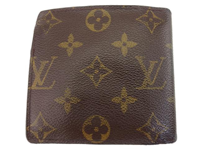 【30％OFF★土日ひと休み大売り出し】ルイ・ヴィトン LOUIS VUITTON 二つ折り紙入れモノグラム ポルトビエカルトクレディモネ 赤銅色 ベージュ レディース 中古