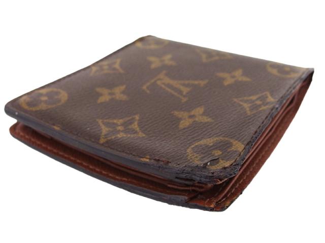 【30％OFF★土日ひと休み大売り出し】ルイ・ヴィトン LOUIS VUITTON 二つ折り紙入れモノグラム ポルトビエカルトクレディモネ 赤銅色 ベージュ レディース 中古