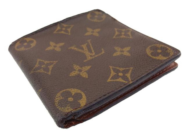 【30％OFF★土日ひと休み大売り出し】ルイ・ヴィトン LOUIS VUITTON 二つ折り紙入れモノグラム ポルトビエカルトクレディモネ 赤銅色 ベージュ レディース 中古