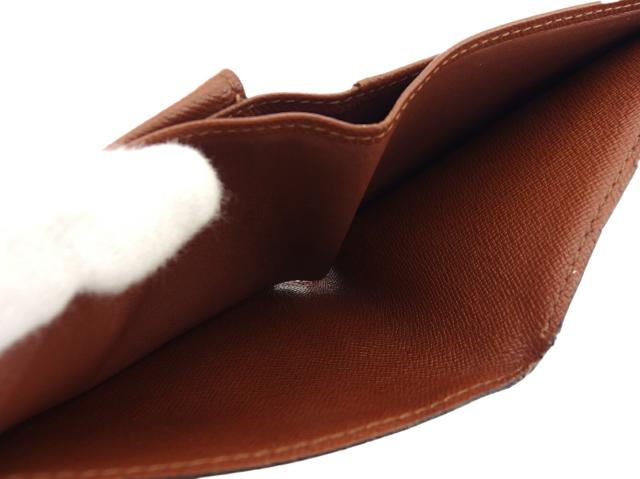 【30％OFF★土日ひと休み大売り出し】ルイ・ヴィトン LOUIS VUITTON 二つ折り紙入れモノグラム ポルトビエカルトクレディモネ 赤銅色 ベージュ レディース 中古