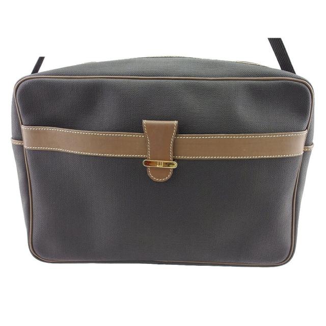 【BIGお買い物ラリー★30%OFFセール中】ダンヒル Dunhill ショルダーバッグヘリンボーン グレー 灰色 ブラウン レディース 中古