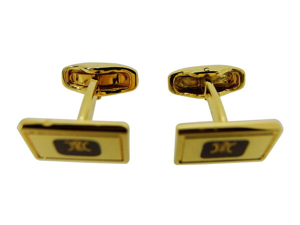 セリーヌ CELINE カフス ブラック×ゴールド レディース 中古 カフス