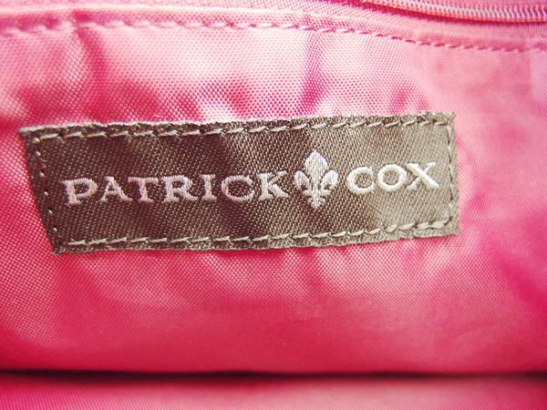 パトリックコックス PATRICK COX トートバッグクィーンチェック レッド系 レディース 中古_8