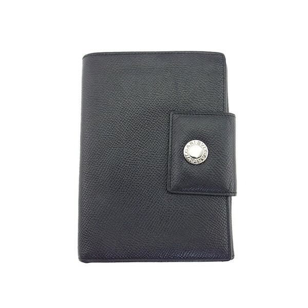 【X'masセール★30%OFF】ブルガリ BVLGARI 二つ折り財布 クラシコ ブラック×シルバー レディース 中古