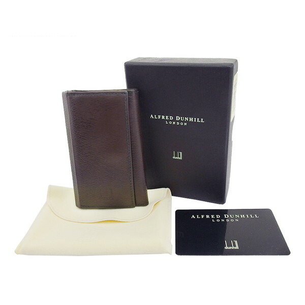 【BIGお買い物ラリー★30%OFFセール中】ダンヒル Dunhill キーケース ALFRED DUNHILL ダークブラウン レディース 中古