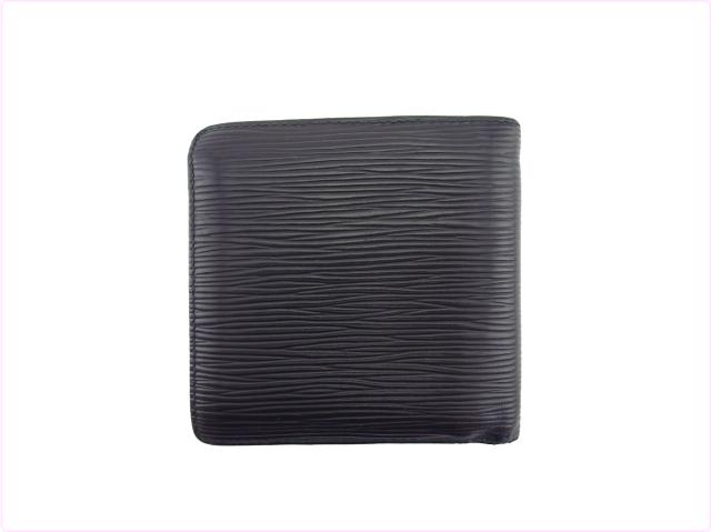 ルイ・ヴィトン LOUIS VUITTON 二つ折り財布エピ ポルトビエカルトクレディモネ ブラック レディース 中古_1