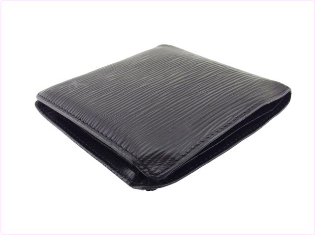 ルイ・ヴィトン LOUIS VUITTON 二つ折り財布エピ ポルトビエカルトクレディモネ ブラック レディース 中古_3