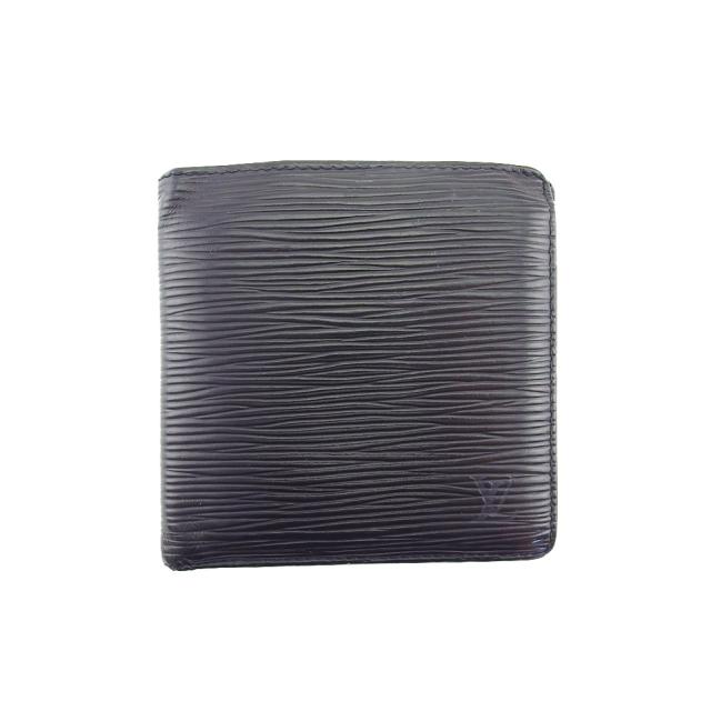 ルイ・ヴィトン LOUIS VUITTON 二つ折り財布エピ ポルトビエカルトクレディモネ ブラック レディース 中古_10