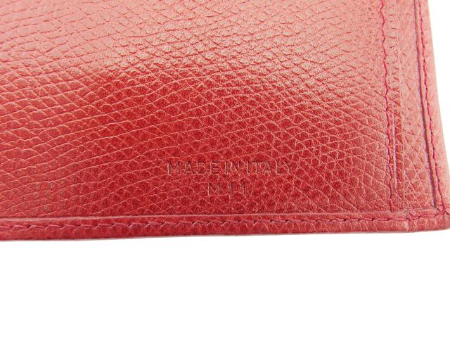 セリーヌ CELINE 二つ折り財布 レッド×ゴールド レディース 中古_8