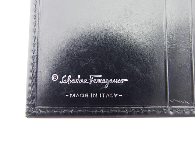 サルヴァトーレフェラガモ Salvatore Ferragamo 二つ折り財布 NERO レディース 中古_8