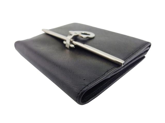 サルヴァトーレフェラガモ Salvatore Ferragamo 二つ折り財布 NERO レディース 中古_3
