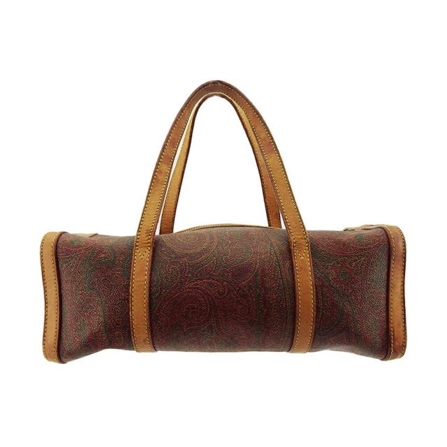 【X'masセール★30%OFF】エトロ ETRO ハンドバッグペイズリー ブラウン×レッド×グリーン×ゴールド レディース 中古