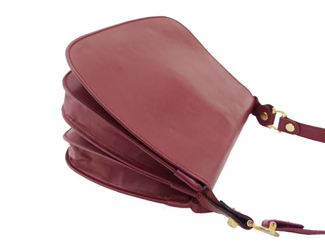 カルティエ マストライン ショルダーバッグ ワインレッド ボルドー