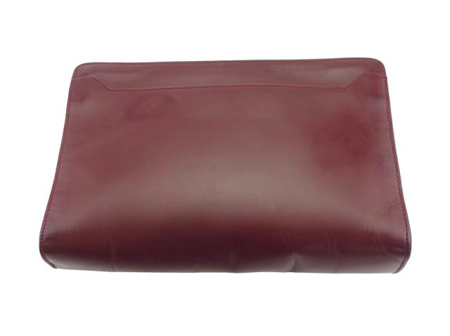 【30％OFF★土日ひと休み大売り出し】カルティエ CARTIER クラッチバッグマストライン ボルドーワイン レディース 中古