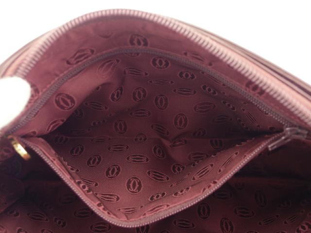 【30％OFF★土日ひと休み大売り出し】カルティエ CARTIER クラッチバッグマストライン ボルドーワイン レディース 中古