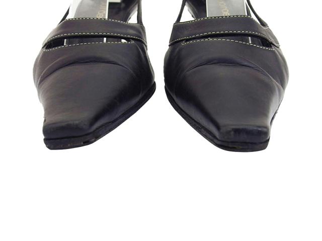 セルジオロッシ Sergio Rossi パンプススクエアトゥ ♯35 バックストラップ ブラック レディース 中古_1