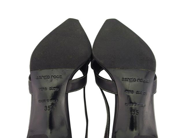 セルジオロッシ Sergio Rossi パンプススクエアトゥ ♯35 バックストラップ ブラック レディース 中古_5