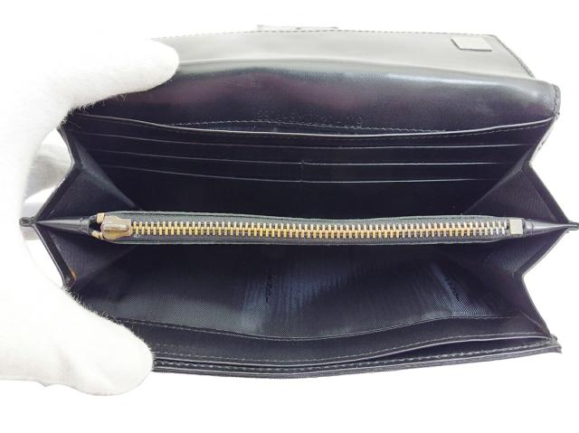 フェンディ FENDI 長財布ズッキーノ FFプレート ブラック レディース 中古_5