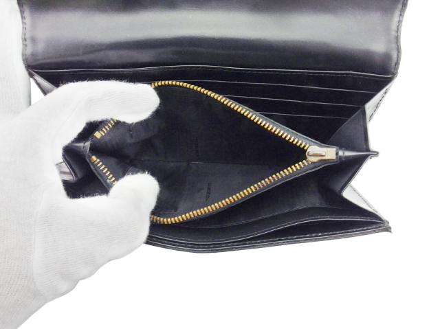 フェンディ FENDI 長財布ズッキーノ FFプレート ブラック レディース 中古_6