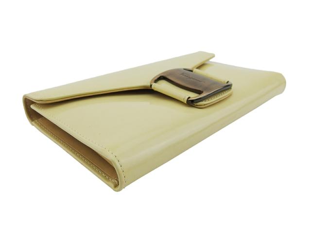 【GWタイムセール】サルヴァトーレフェラガモ Salvatore Ferragamo 長財布ヴァラ ベージュ レディース 中古_2
