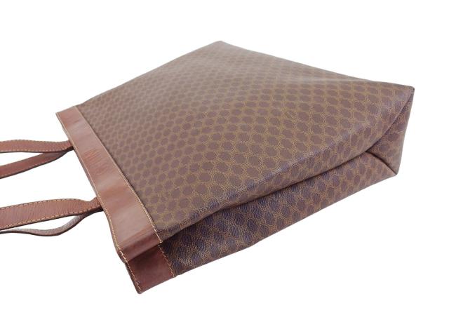 【30％OFF★週末タイムSALE】セリーヌ CELINE トートバッグマカダム オールドセリーヌ ブラウン ベージュ レディース 中古_3