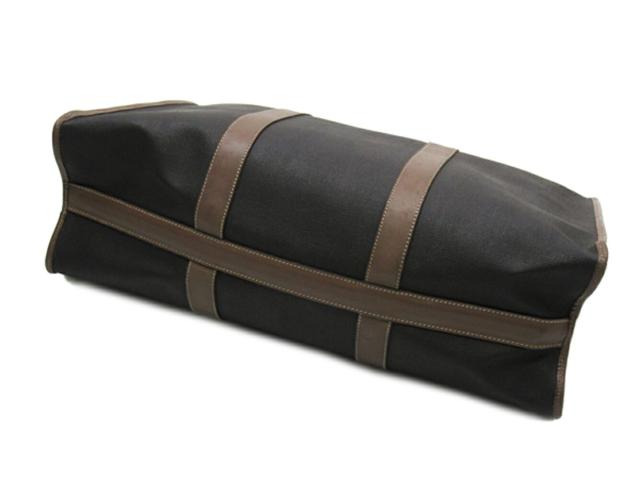 ダンヒル Dunhill ボストンバッグヘリンボーン グレー 灰色 ブラウン ゴールド レディース 中古_3