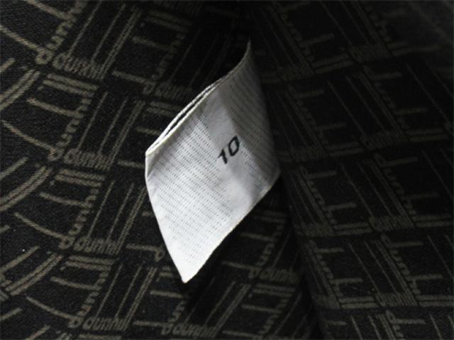 ダンヒル Dunhill ボストンバッグヘリンボーン グレー 灰色 ブラウン ゴールド レディース 中古_8