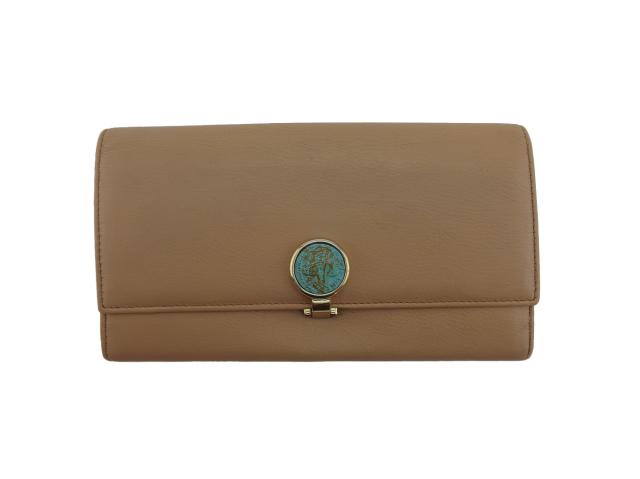 ブルガリ BVLGARI 長財布モネーテ ベージュ レディース 中古_1