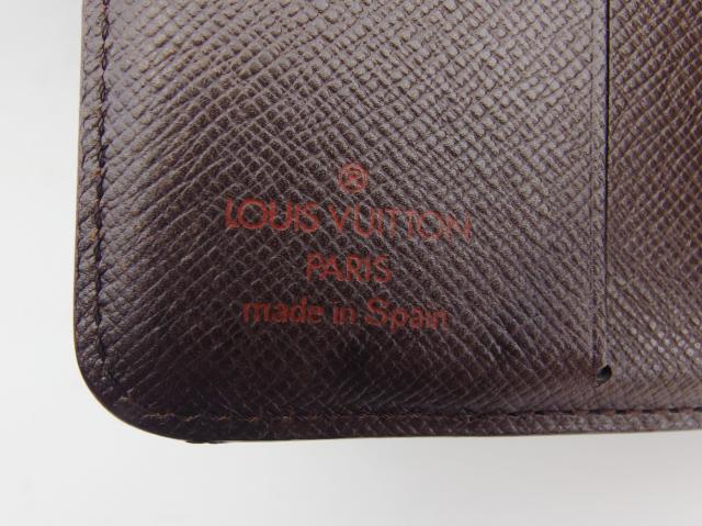 ルイ・ヴィトン LOUIS VUITTON 二つ折り財布ダミエ コンパクトジップ ブラウン ベージュ レディース 中古_8