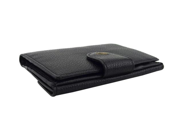 【週末タイムセール】バーバリー BURBERRY 二つ折り財布ホースマーク ブラック ゴールド レディース 中古_2
