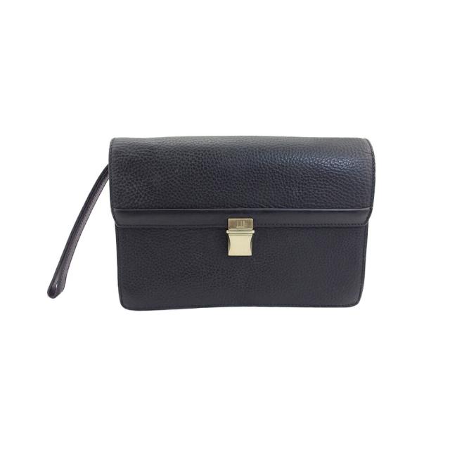 【BIGお買い物ラリー★30%OFFセール中】ダンヒル Dunhill クラッチバッグ ブラック レディース 中古