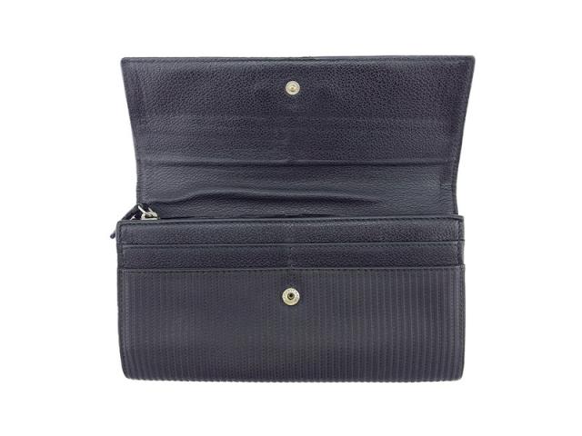 ブルガリ BVLGARI 二つ折り財布 ロゴプレート ブラック シルバー