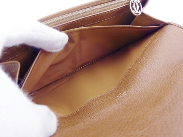 【GWタイムセール】カルティエ CARTIER 長財布マルチェロ ブラウン ゴールド レディース 中古_6