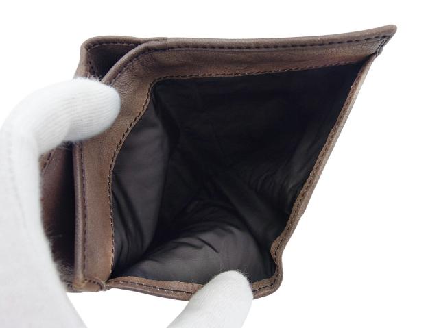 ミュウミュウ MIUMIU 二つ折り財布 スモーキーピンク　シルバー レディース 中古_5