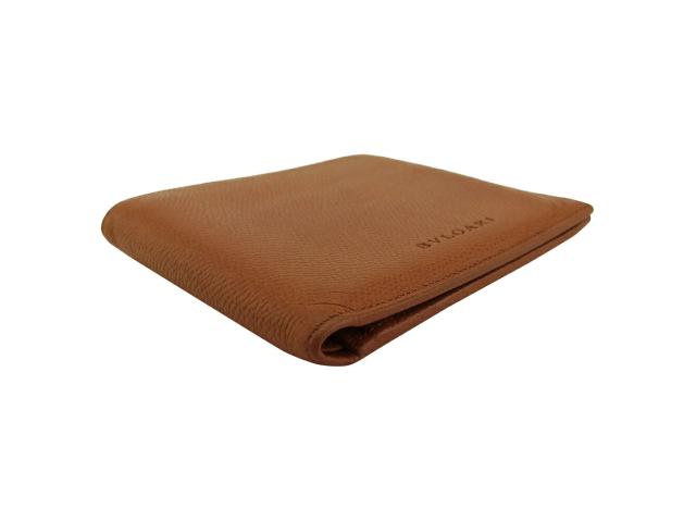 ブルガリ BVLGARI 二つ折り財布 キャメル メンズ 中古