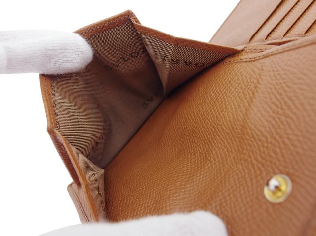 ブルガリ BVLGARI 二つ折り財布 キャメル メンズ 中古_6