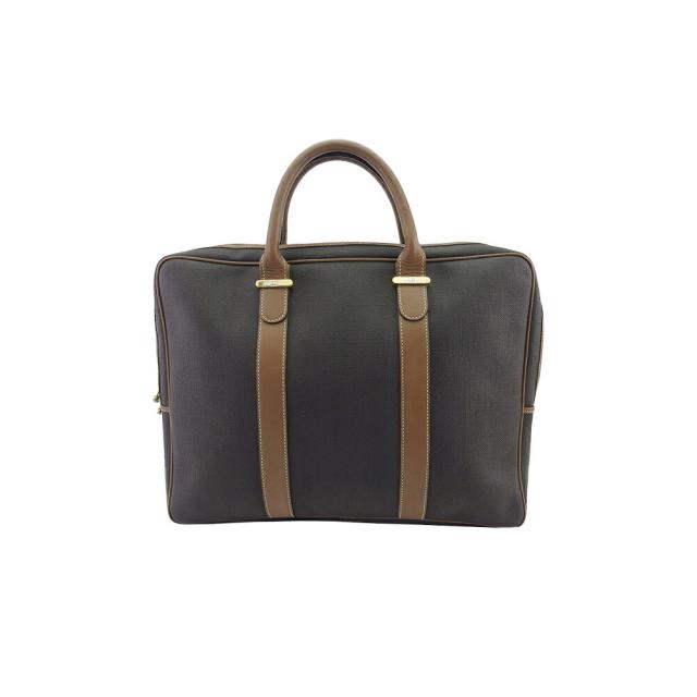 【BIGお買い物ラリー★30%OFFセール中】ダンヒル Dunhill ビジネスバッグ ダークブラウン　ブラウン　ゴールド レディース 中古
